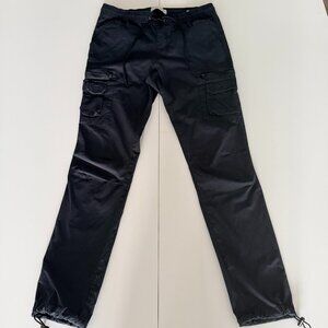 Pacsun Men's Cargo Jogger Pants Black Size Medium Parachute Utility Streetwear